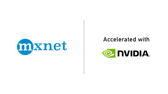 Logo for NVIDIA Optimized Deep Learning Framework powered by Apache MXNet