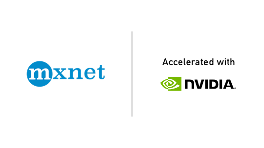 Logo for NVIDIA Optimized Deep Learning Framework powered by Apache MXNet